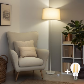 Brilagi - Lampa stojąca LED CERIA 1xE27/40W/230V śr. 45 cm beżowa/biała