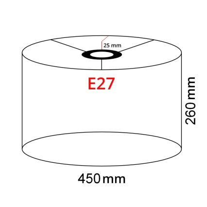 Brilagi - Lampa stojąca LED CERIA 1xE27/40W/230V śr. 45 cm biała/matowy chrom