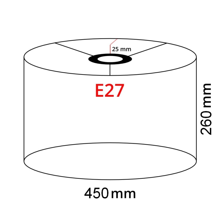 Brilagi - Lampa stojąca LED CERIA 1xE27/40W/230V śr. 45 cm biała/matowy chrom