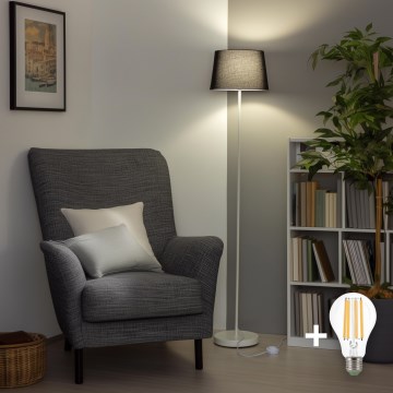 Brilagi - Lampa stojąca LED CERIA 1xE27/40W/230V Ø 30 cm czarna/biała
