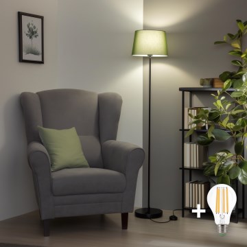 Brilagi - Lampa stojąca LED CERIA 1xE27/40W/230V Ø 30 cm zielona/czarna