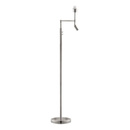 BRILAGI - Lampa stojąca LED CERIA 1xE27/60W/230V + LED/2,1W średnica 30 cm matowy chrom/biała