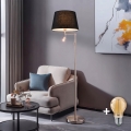 BRILAGI - Lampa stojąca LED CERIA 1xE27/60W/230V + LED/2,1W śr. 30 cm matowy chrom/czarny