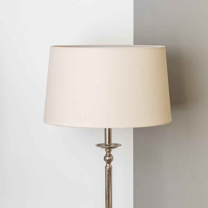Brilagi - Lampa stojąca LED CERIA 1xE27/60W/230V śr. 45 cm chrom błyszczący/beżowy