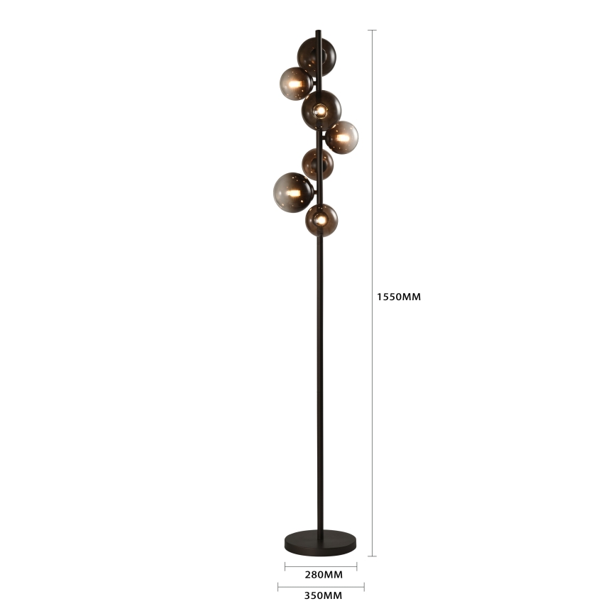 Brilagi - Lampa stojąca LED MILLA 7xG9/3W/230V brązowa/dymna