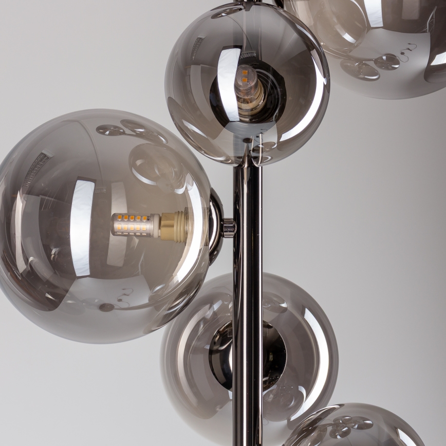 Brilagi - Lampa stojąca LED MILLA 7xG9/3W/230V czarny chrom/dymione