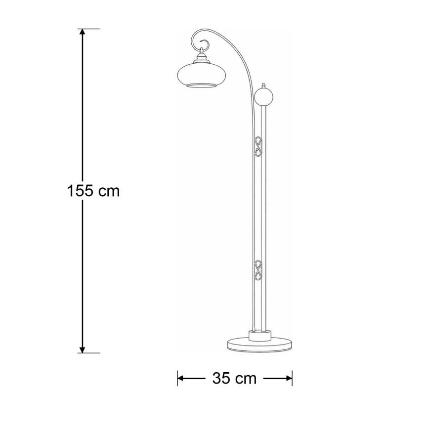 Brilagi - Lampa stojąca MOLLERO 1xE27/15W/230V brąz/patyna