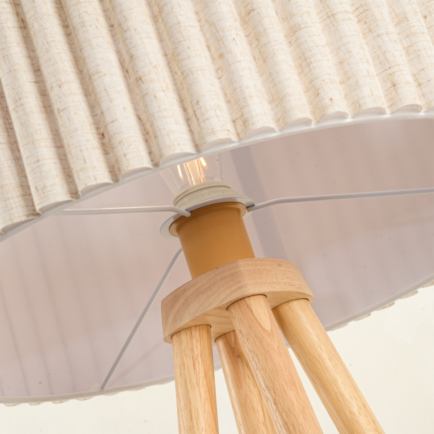 Brilagi - Lampa stojąca NORDIC WAVE 1xE27/15W/230V drewno/len