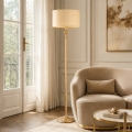 BRILAGI - Lampa stojąca SAPHIRE 1xE27/15W/230V kremowa/złota/patyna