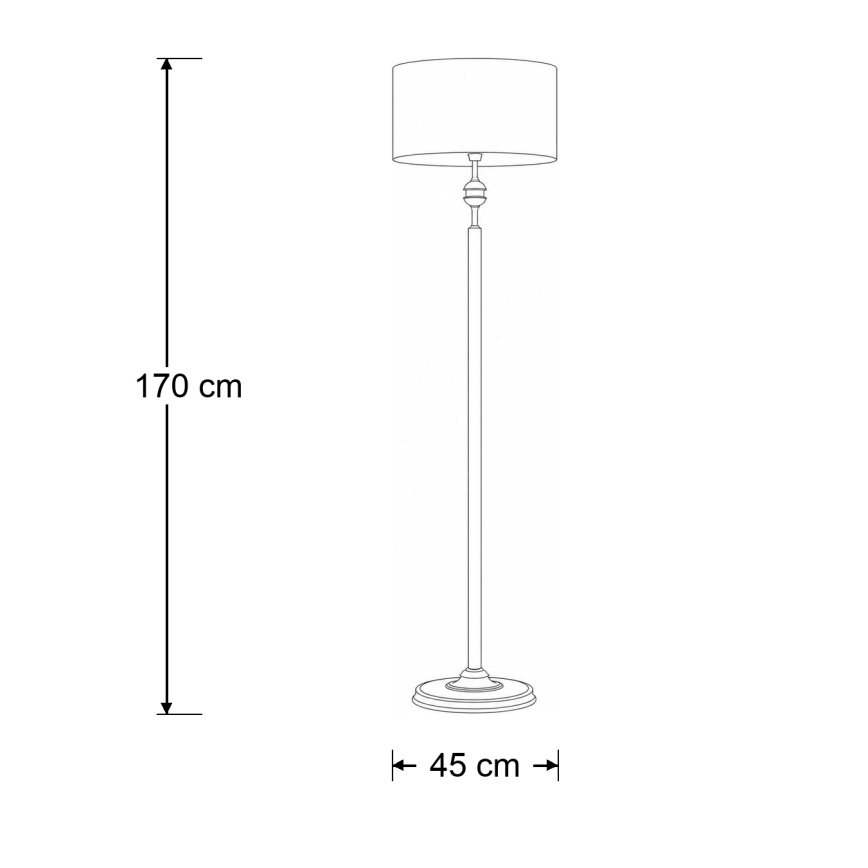 Brilagi - Lampa stojąca SAPHIRE 1xE27/15W/230V kremowa/złota/patyna