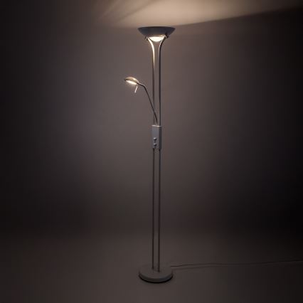 Brilagi - Lampa stojąca SCARLETT z ściemniaczem 1xR7s/230W/230V + 1xG9/40W biała