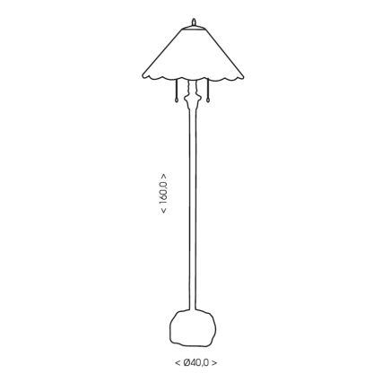 Brilagi - Lampa stojąca Tiffany witrażowa JUNGLE 2xE27/60W/230V