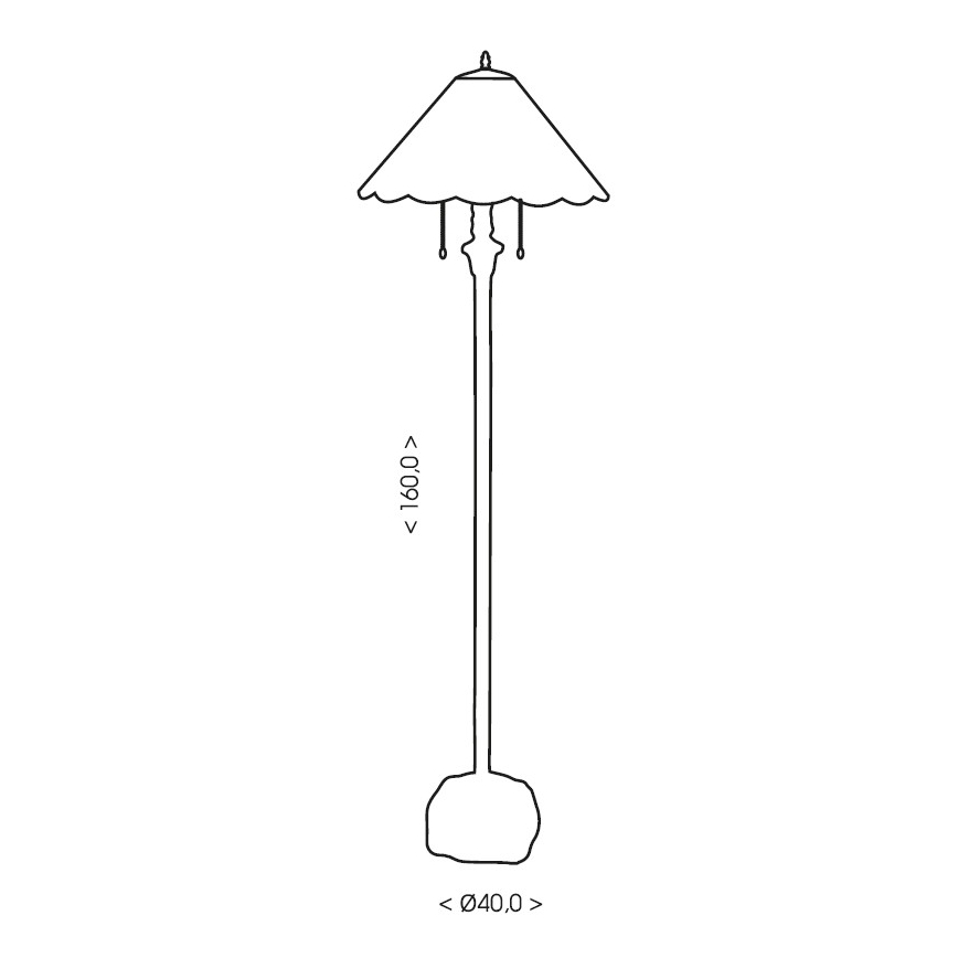 Brilagi - Lampa stojąca Tiffany witrażowa JUNGLE 2xE27/60W/230V