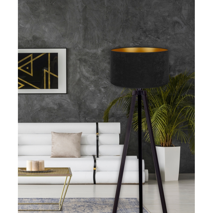 Brilagi - Lampa stojąca VELVET 1xE27/60W/230V czarna/wenge