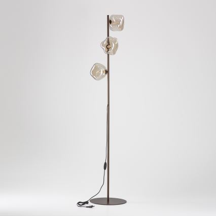 BRILAGI - Lampa stojąca VULCANO 3xG9/8W/230V brązowa/dymna beżowa