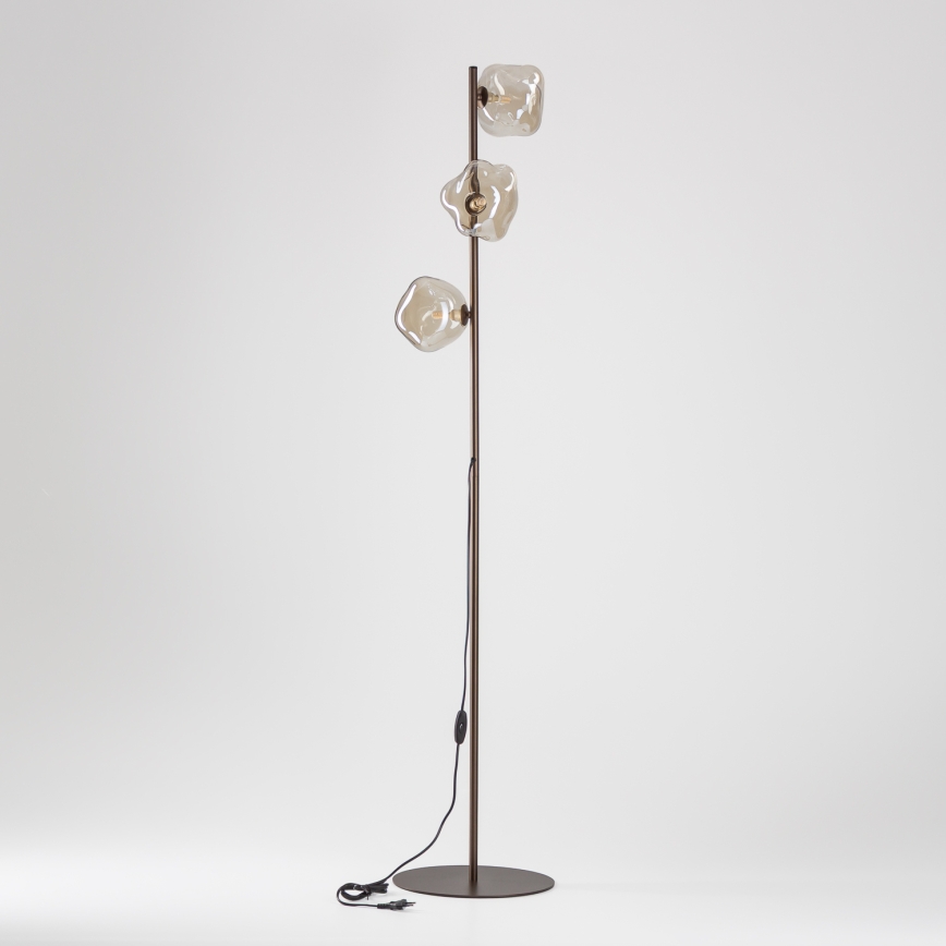 BRILAGI - Lampa stojąca VULCANO 3xG9/8W/230V brązowa/dymna beżowa