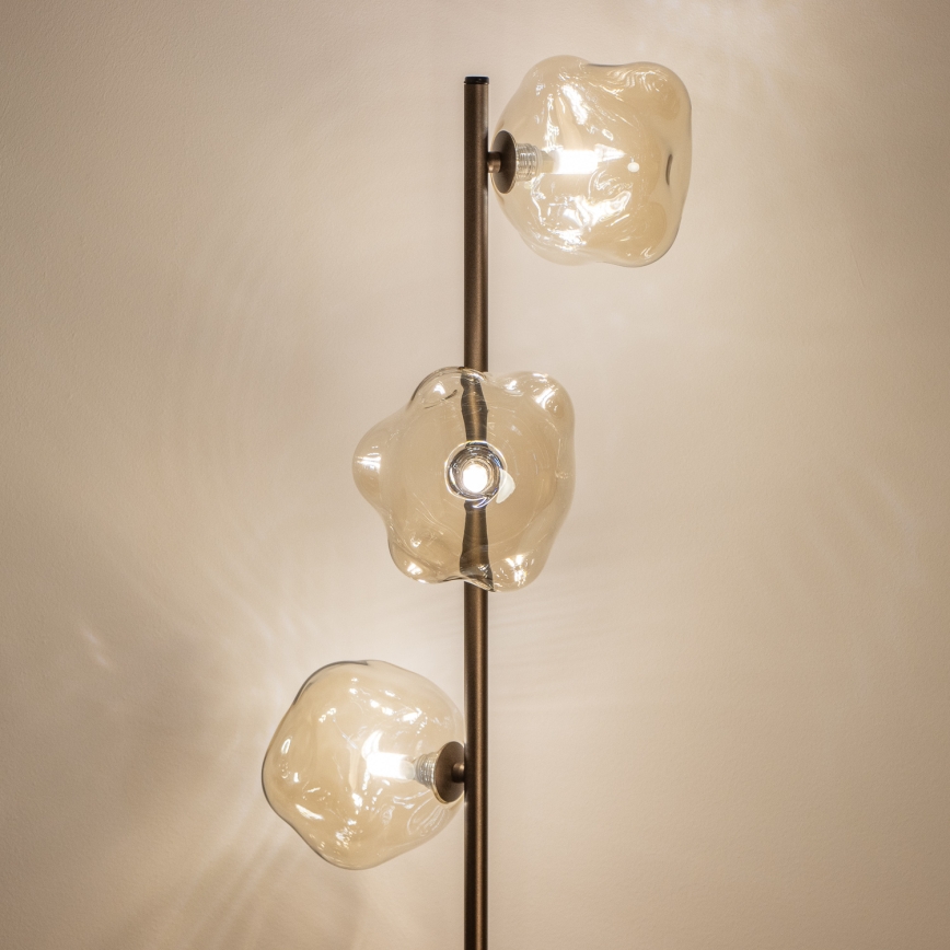 BRILAGI - Lampa stojąca VULCANO 3xG9/8W/230V brązowa/dymna beżowa