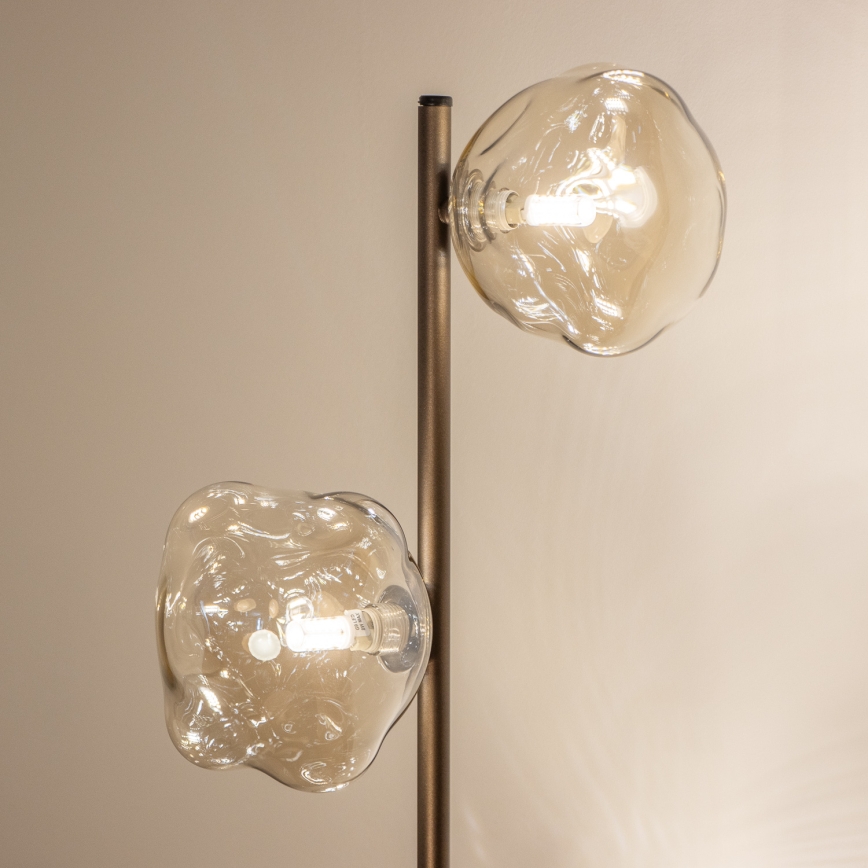 BRILAGI - Lampa stojąca VULCANO 3xG9/8W/230V brązowa/dymna beżowa