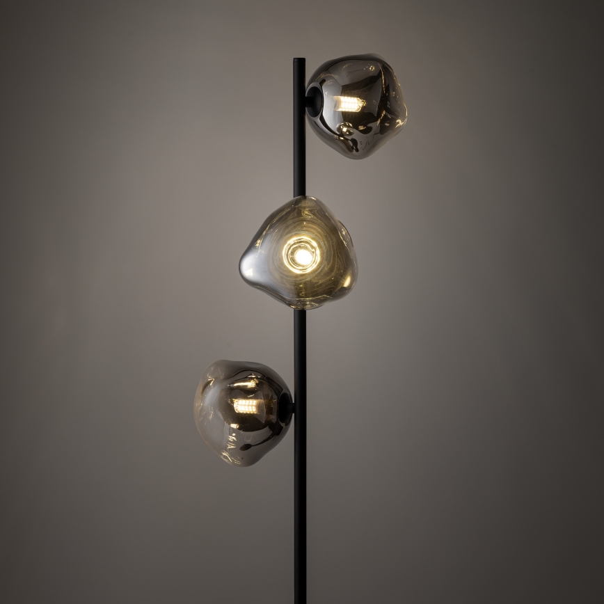 Brilagi - Lampa stojąca VULCANO 3xG9/8W/230V czarna/dymiona