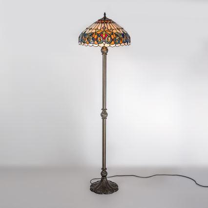 Brilagi - Lampa stojąca witrażowa Tiffany LUISA 2xE27/60W/230V