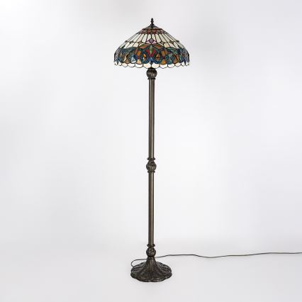 Brilagi - Lampa stojąca witrażowa Tiffany LUISA 2xE27/60W/230V