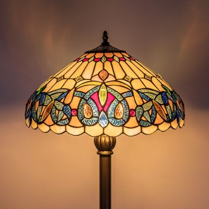 Brilagi - Lampa stojąca witrażowa Tiffany LUISA 2xE27/60W/230V