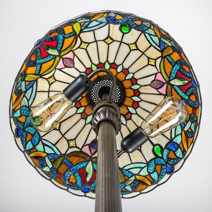 Brilagi - Lampa stojąca witrażowa Tiffany LUISA 2xE27/60W/230V