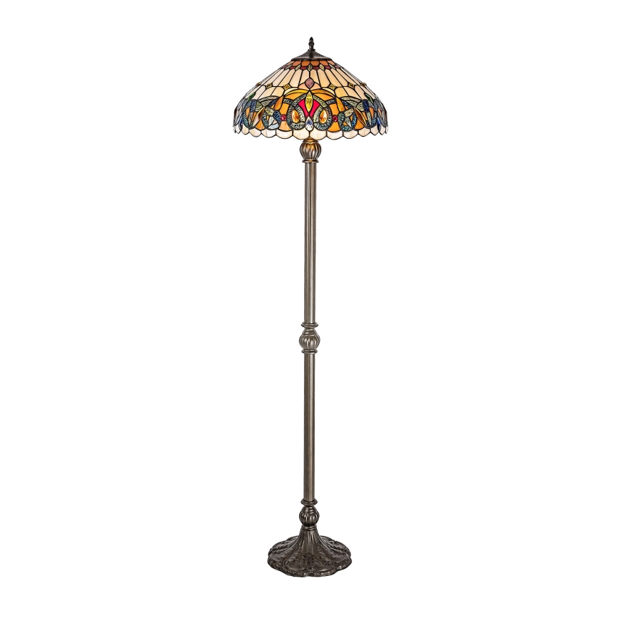 Brilagi - Lampa stojąca witrażowa Tiffany LUISA 2xE27/60W/230V
