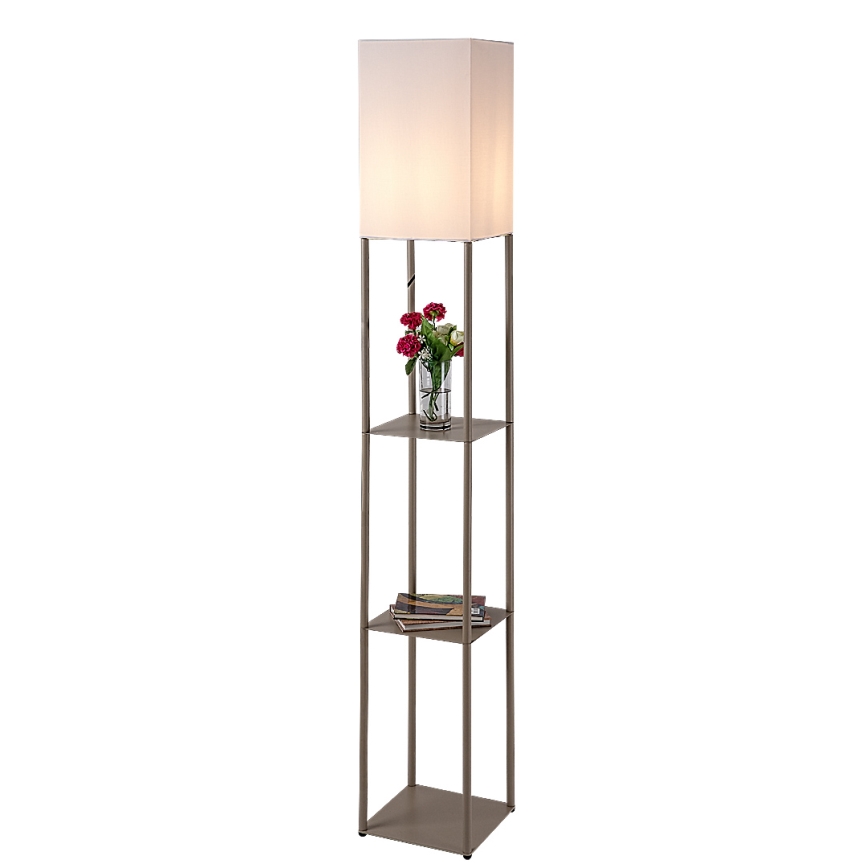 Brilagi - Lampa stojąca z półkami GRADUS 1xE27/40W/230V 150 cm szary/beżowy