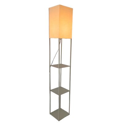 Brilagi - Lampa stojąca z półkami GRADUS 1xE27/40W/230V szary/beżowy