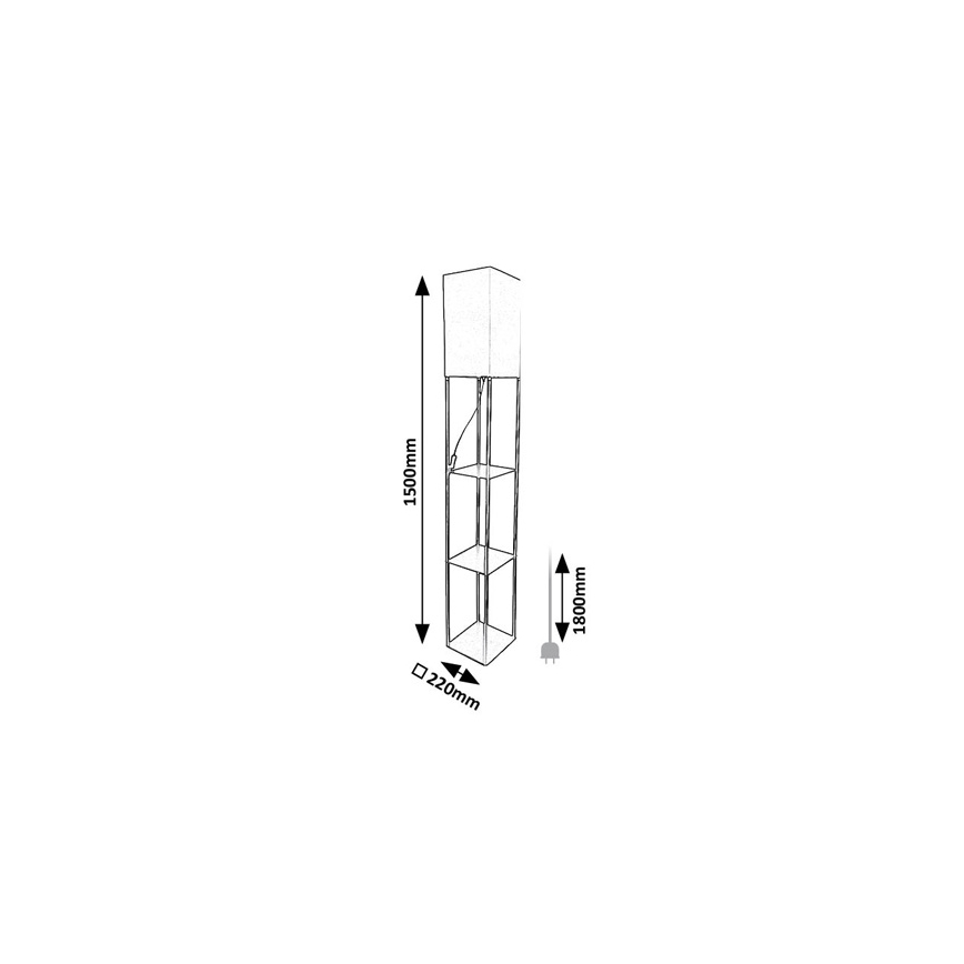 Brilagi - Lampa stojąca z półkami GRADUS 1xE27/40W/230V szary/beżowy