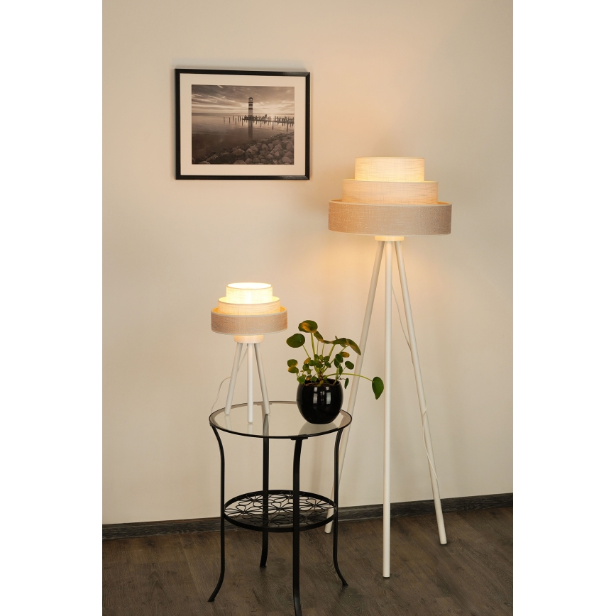 Brilagi - Lampa stołowa ALASKA LUNETA 1xE27/15W/230V szare/kremowy