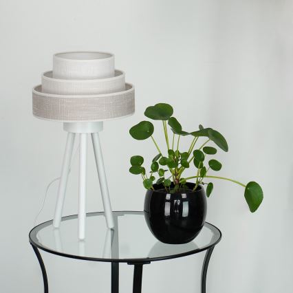 Brilagi - Lampa stołowa ALASKA LUNETA 1xE27/15W/230V szare/kremowy