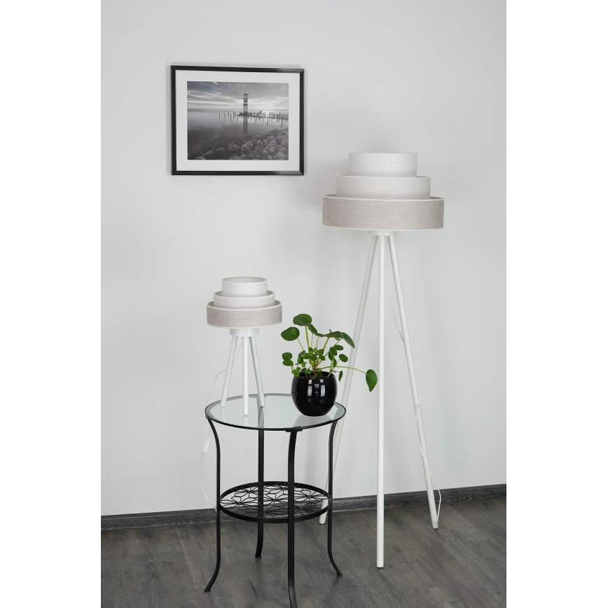 Brilagi - Lampa stołowa ALASKA LUNETA 1xE27/15W/230V szare/kremowy