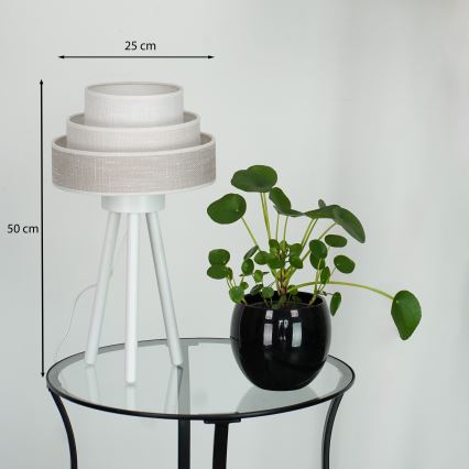 Brilagi - Lampa stołowa ALASKA LUNETA 1xE27/15W/230V szare/kremowy