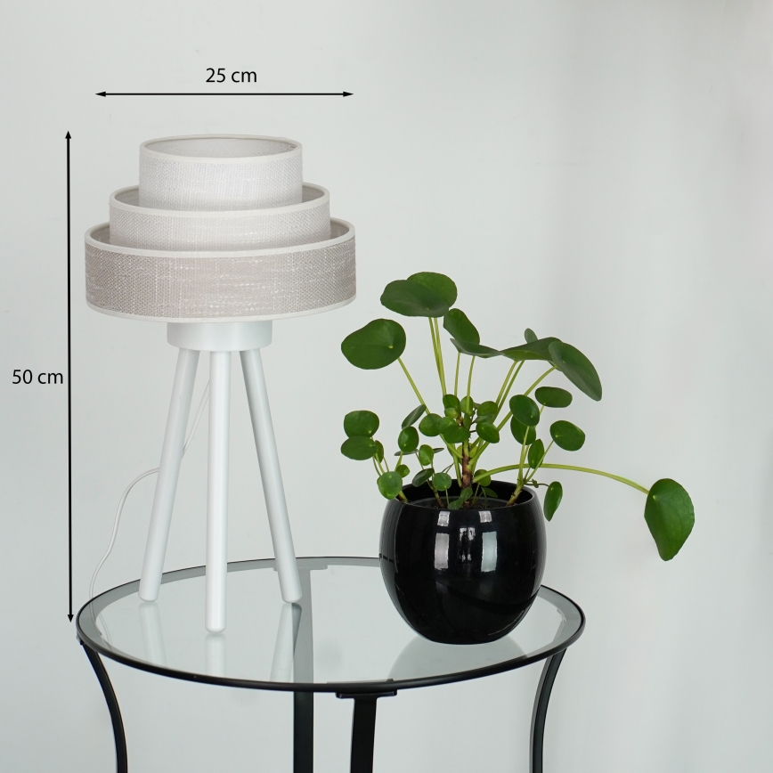 Brilagi - Lampa stołowa ALASKA LUNETA 1xE27/15W/230V szare/kremowy