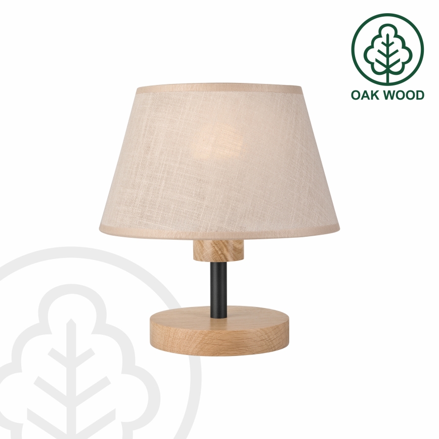 Brilagi - Lampa stołowa ANTHONY 1xE27/60W/230V dąb/beżowy