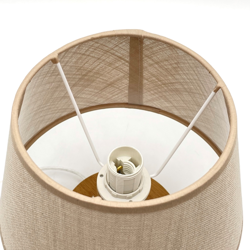 Brilagi - Lampa stołowa ANTHONY 1xE27/60W/230V dąb/beżowy