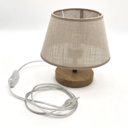 Brilagi - Lampa stołowa ANTHONY 1xE27/60W/230V dąb/beżowy