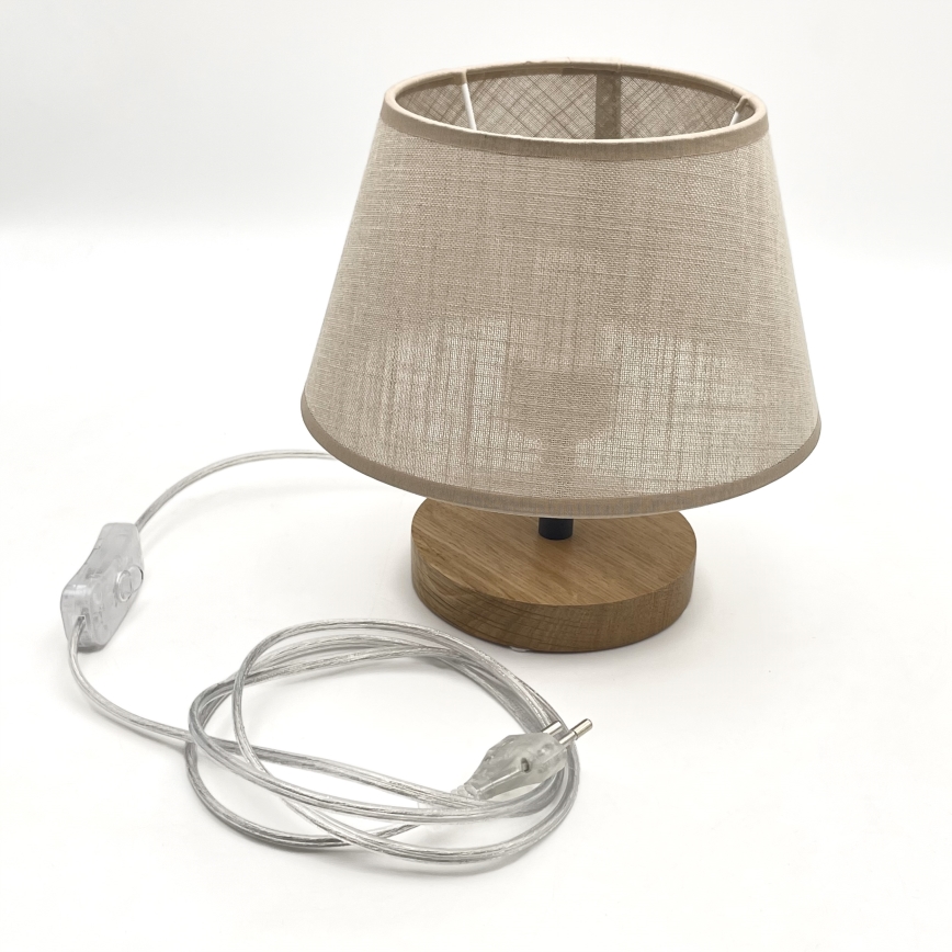 Brilagi - Lampa stołowa ANTHONY 1xE27/60W/230V dąb/beżowy