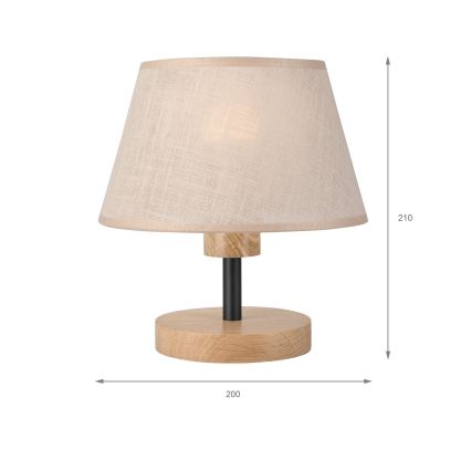 Brilagi - Lampa stołowa ANTHONY 1xE27/60W/230V dąb/beżowy