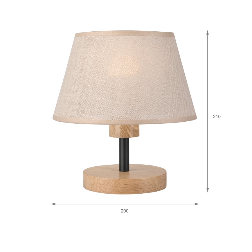 Brilagi - Lampa stołowa ANTHONY 1xE27/60W/230V dąb/beżowy