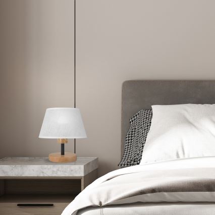 Brilagi - Lampa stołowa ANTHONY 1xE27/60W/230V dąb/biały