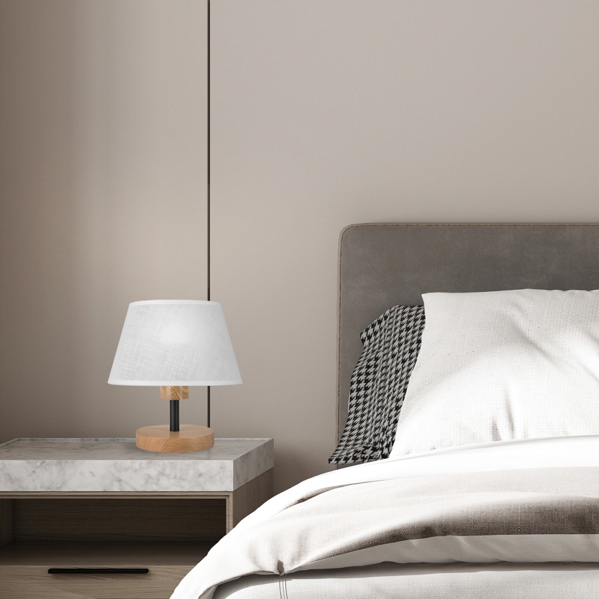 Brilagi - Lampa stołowa ANTHONY 1xE27/60W/230V dąb/biały