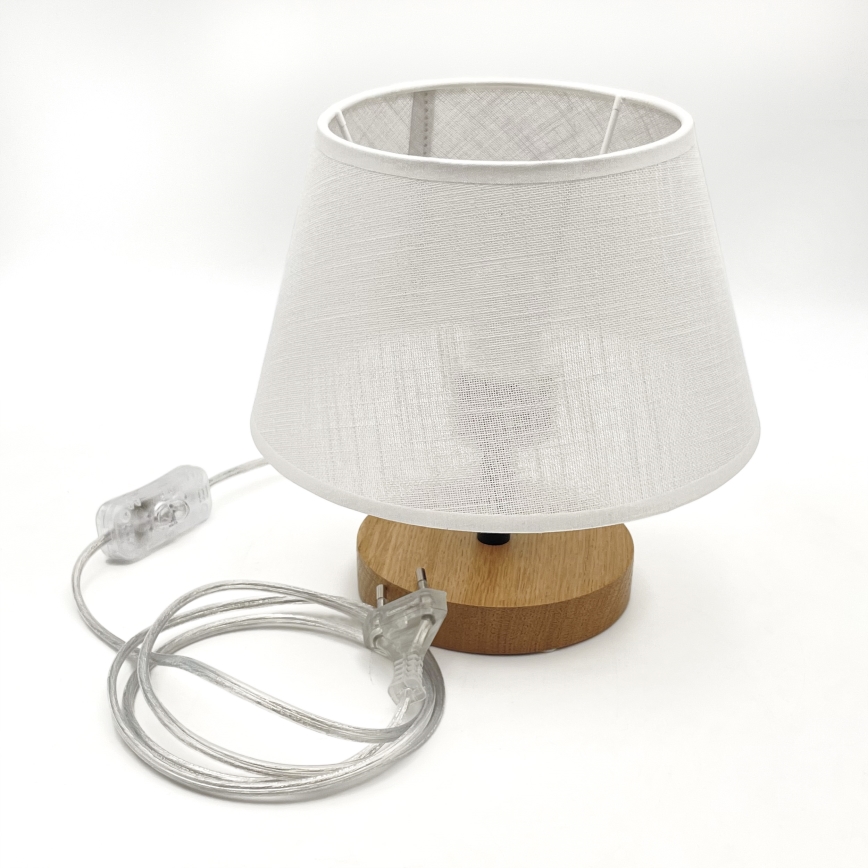 Brilagi - Lampa stołowa ANTHONY 1xE27/60W/230V dąb/biały