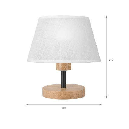 Brilagi - Lampa stołowa ANTHONY 1xE27/60W/230V dąb/biały