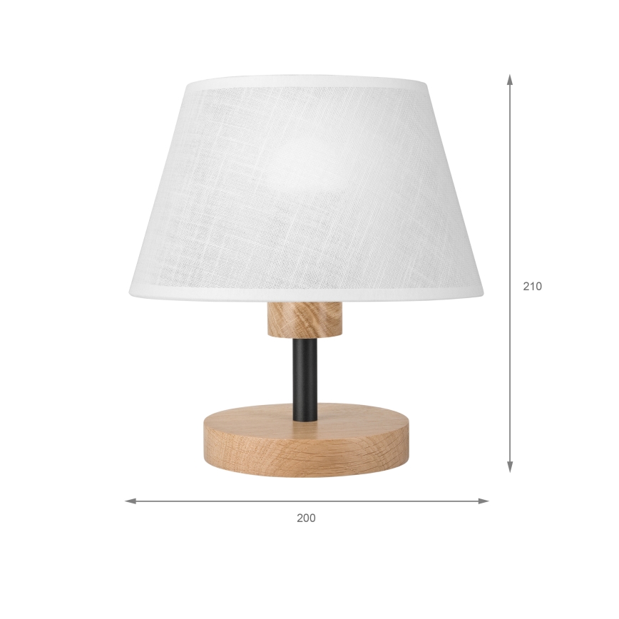 Brilagi - Lampa stołowa ANTHONY 1xE27/60W/230V dąb/biały