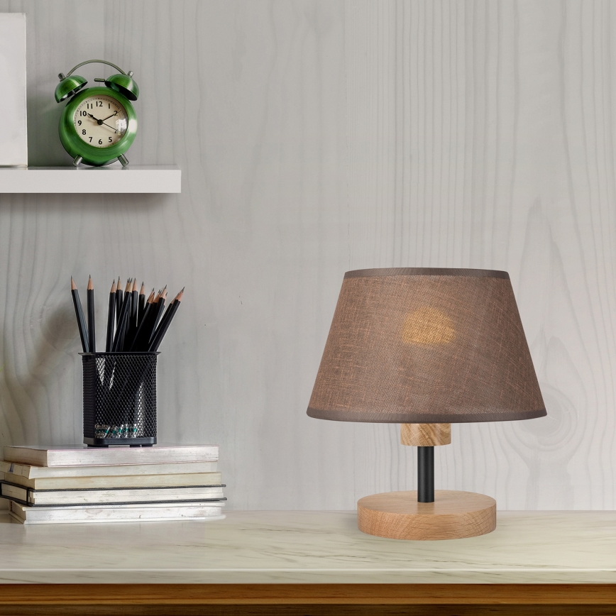 Brilagi - Lampa stołowa ANTHONY 1xE27/60W/230V dąb/brązowy