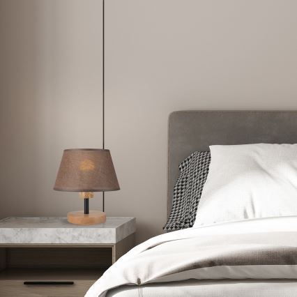 Brilagi - Lampa stołowa ANTHONY 1xE27/60W/230V dąb/brązowy