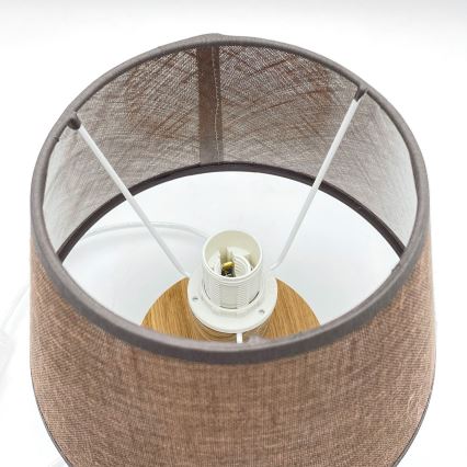 Brilagi - Lampa stołowa ANTHONY 1xE27/60W/230V dąb/brązowy